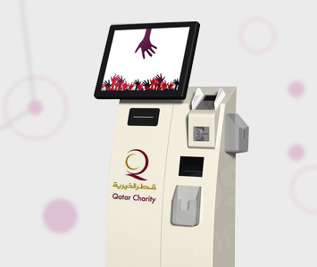 Qatar Charity için Bağış Kiosku